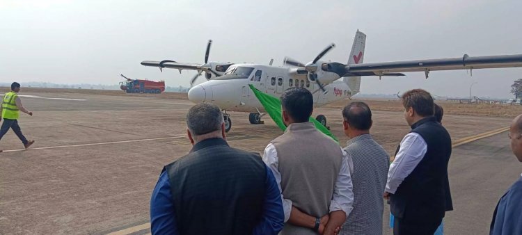 छत्तीसगढ़ के विकास में आज ऐतिहासिक दिन, मुख्यमंत्री विष्णुदेव साय ने रायपुर-अंबिकापुर-बिलासपुर हवाई सेवा का किया शुभारंभ