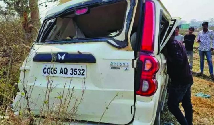 धमतरी सड़क हादसे में एडिशनल एसपी के वाहन चालक की मौत