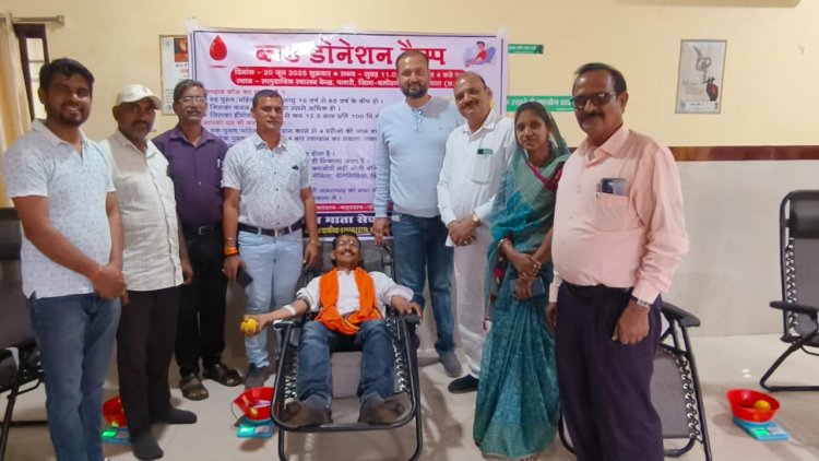 भारत माता सेवा ट्रस्ट के तत्वावधान में ब्लड डोनेशन कैम्प का आयोजन सामुदायिक स्वास्थ्य केंद्र पलारी में सम्पन्न हुआ।।