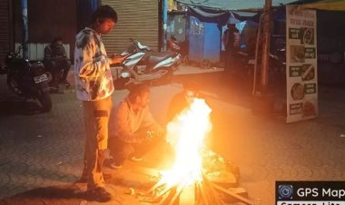 रायपुर निगम ने अलाव की व्यवस्था की