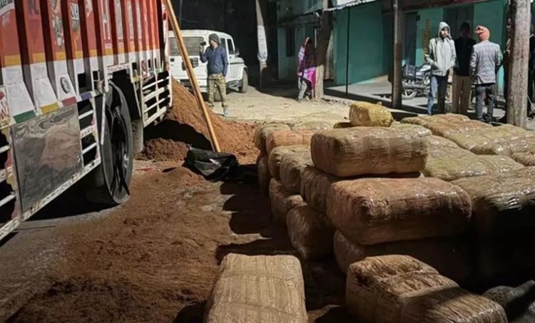 बलरामपुर में 6 करोड़ का गांजा जब्त, तीन अंतर्राज्यीय तस्कर गिरफ्तार