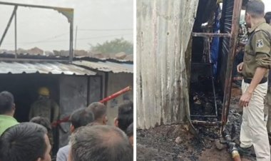 नवा-रायपुर में लगी आग, मिनी मार्केट की कई दुकानें खाक