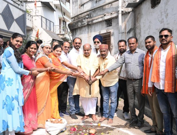 मदर टेरेसा वार्ड में विकास का नया अध्याय, विधायक पुरंदर मिश्रा के हाथों 16 लाख के कार्यों का भूमिपूजन