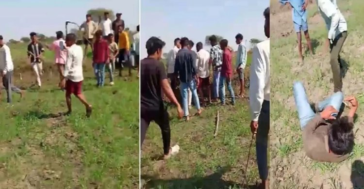 दिनदहाड़े कट्टे की नोक पर लूट: ग्रामीणों ने दो बदमाशों को पकड़कर किया पुलिस के हवाले