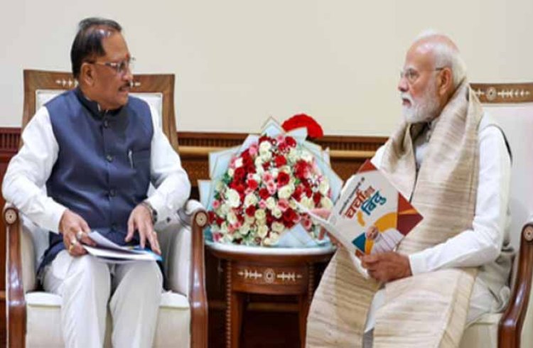 बस्तर के कायाकल्प की योजना को लेकर पीएम मोदी से मिले सीएम साय