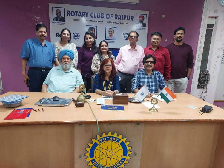 रोटरी क्लब आफ रायपुर द्वारा आयोजित फेलोशिप कार्यक्रम  की शुरुआत