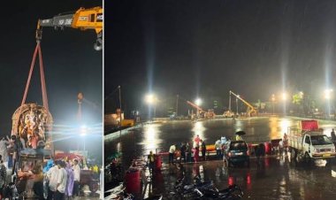 महादेवघाट में गणपति बप्पा को विदाई, 6 हजार प्रतिमाओं का विसर्जन
